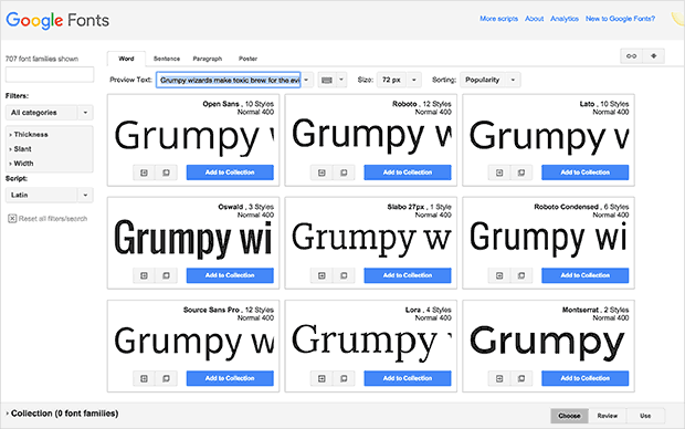 Google Fonts