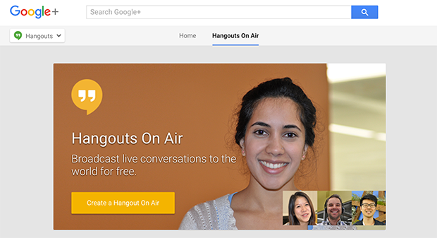 google hangout on air