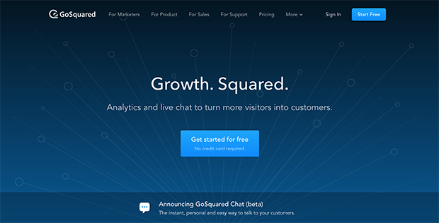 gosquared homepage