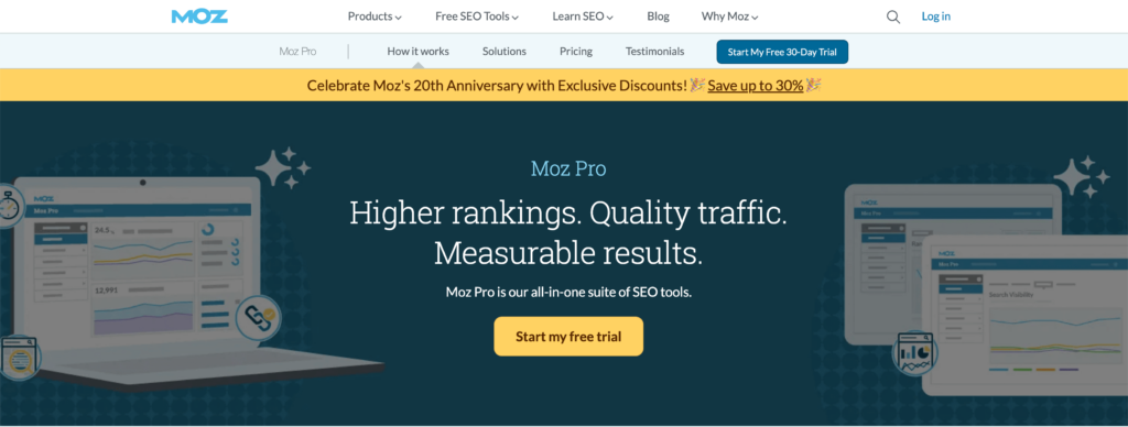 MOZ PRO - Digital Marketing Tools