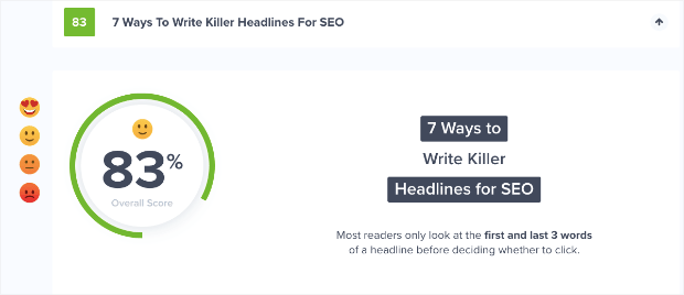 optinmonster headline analyzer score