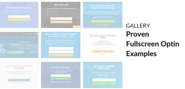 Fullscreen Optin Examples - OptinMonster Gallery