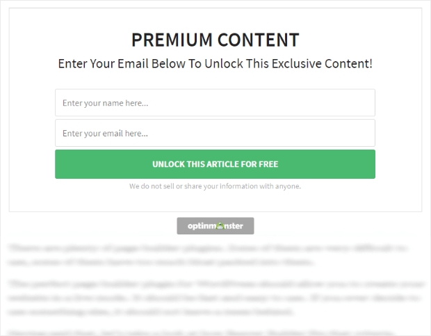 optinmonster gated content with obfuscation