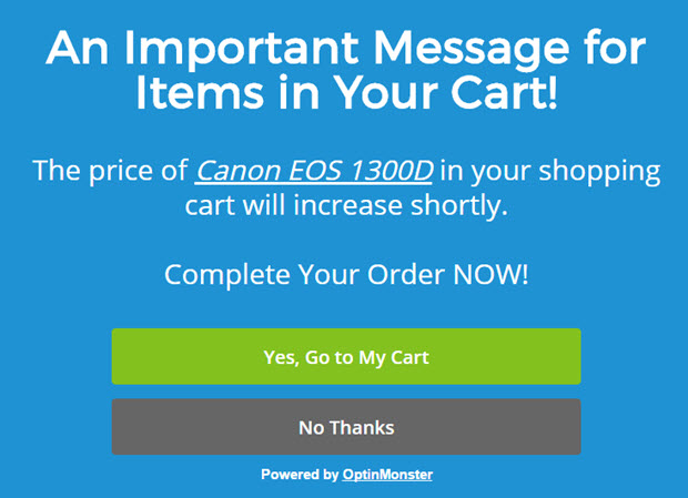 reduce shopping cart abandonment with personalized optins