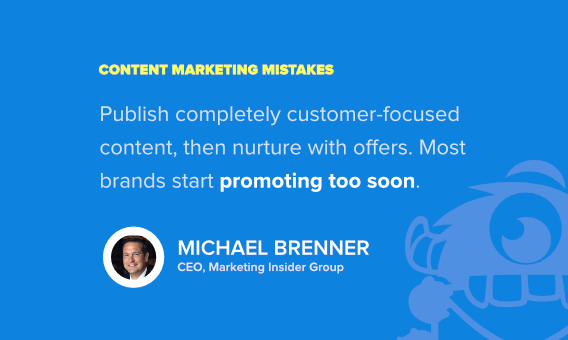 michael brenner content marketing mistakes