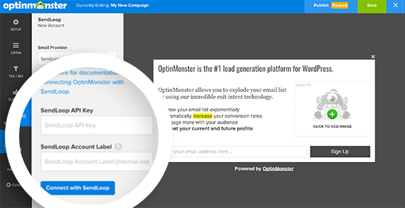 optinmonster sendloop integration