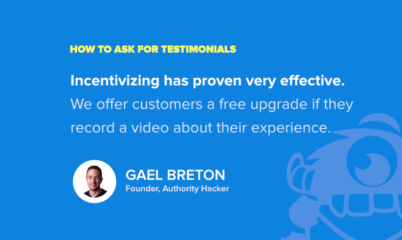 best way to ask for a testimonial - gael breton