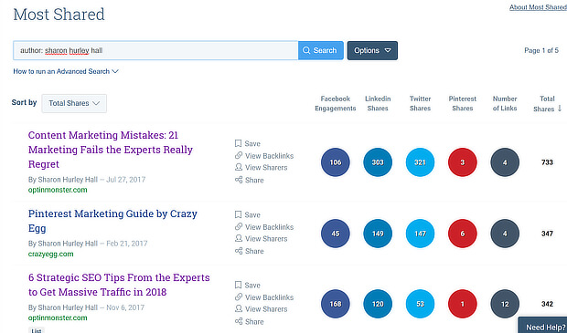 buzzsumo author search