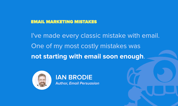 common email marketing problems - insight from ian brodie