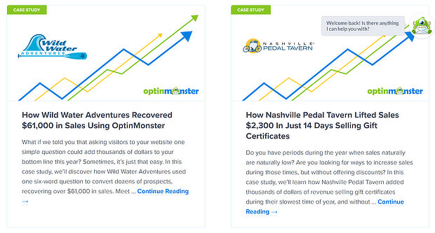 optinmonster case studies - proven types of content