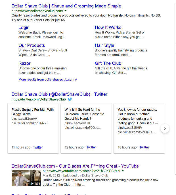 9 how social media affects seo - dollar shave - Google Search