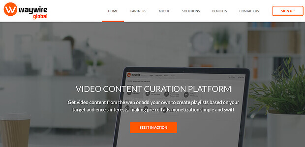 video content curation tools - waywire