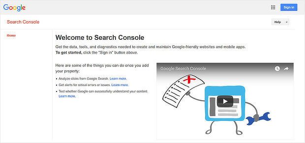 google search console