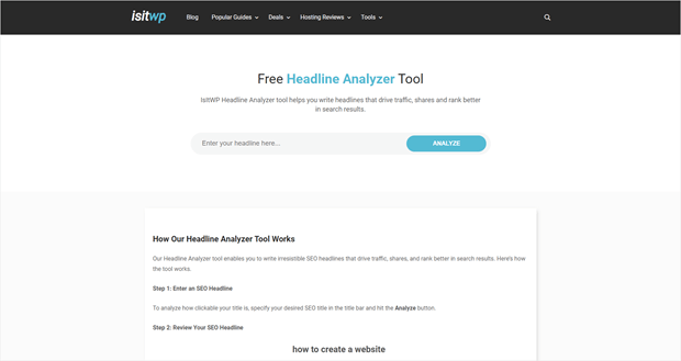 isitwp headline analyzer