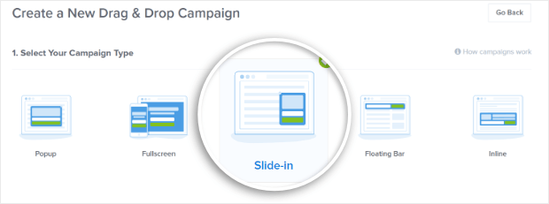 slide-in popup