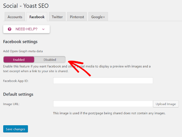 yoast enable open graph metadata