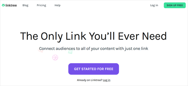 linktree homepage