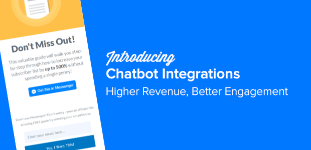 Introducing Chatbot Integrations – Higher Revenue, Better Engagement!