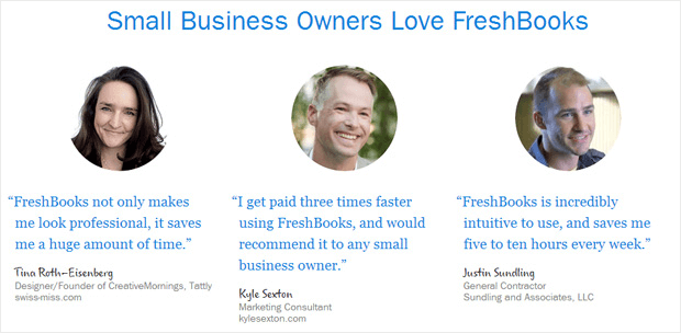 Freshbooks Testimonials