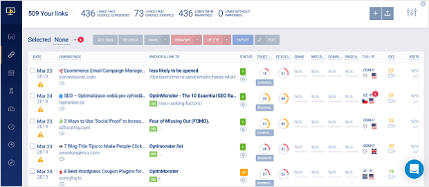 SEO for eCommerce product pages - Monitor Backlinks