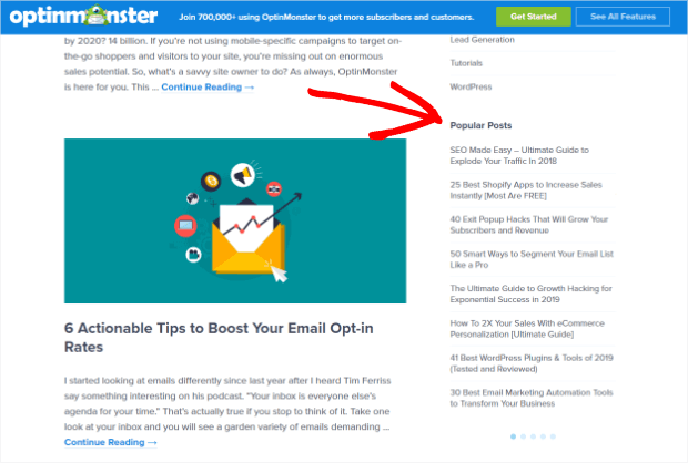 optinmonster popular posts