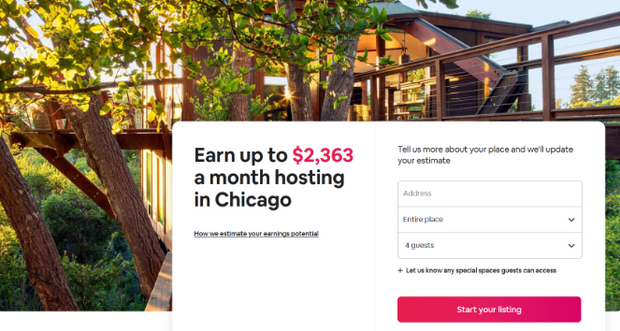 landing page headline from airbnb