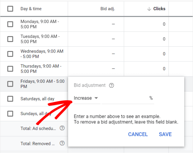 how to do a bid adjustment in google ads