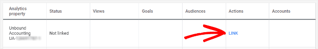 link a google analytics property to adwords