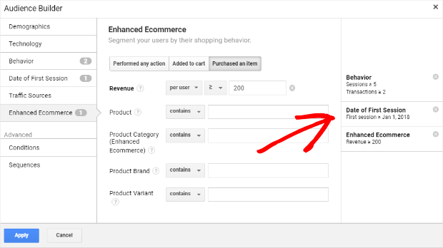 high-value user parameters in google analytics