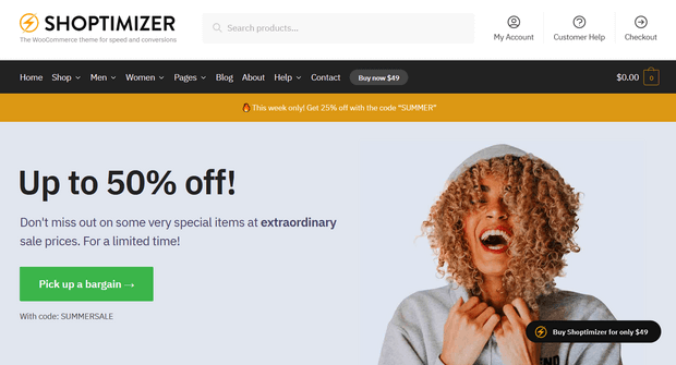 shoptimizer wordpress theme for woocommerce