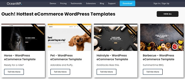 oceanwp responsive ecommerce theme templates with horse dog hair barbecue options