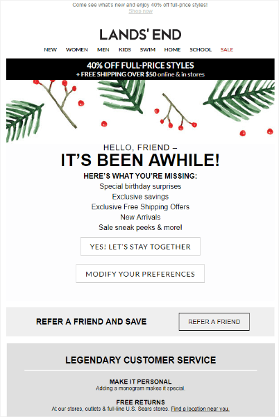 lands' end win back email