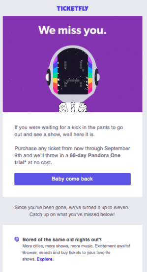 ticketfly re-engagement email