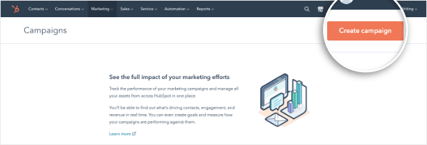 hubspot create campaign