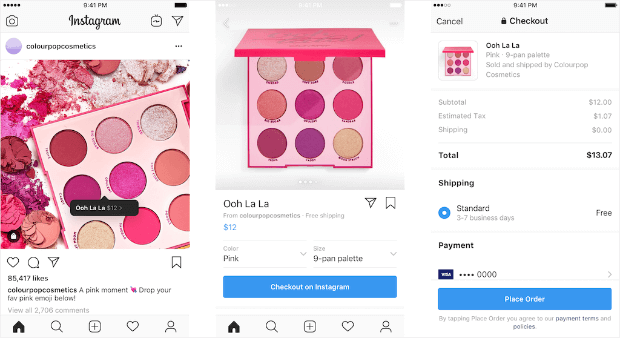 instagram checkout