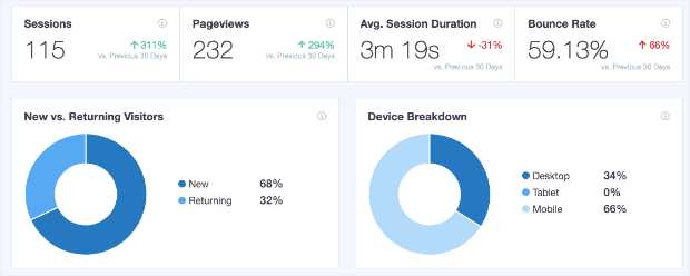 MonsterInsights Valuable Metrics