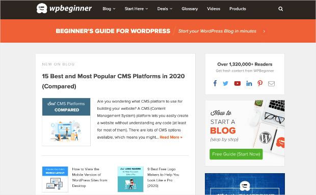 WPBeginner homepage