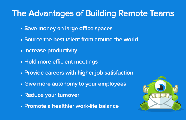 Advantages of building remote teams list