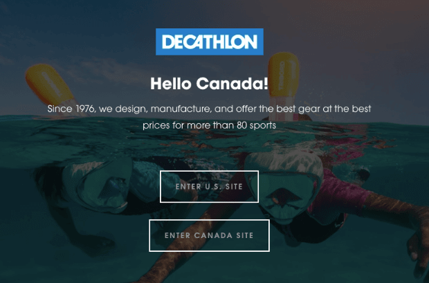 Decathlon Popup