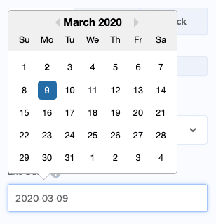 Select the date for your countdown timer