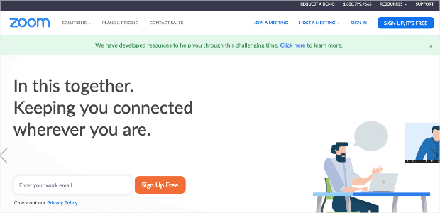 Zoom homepage - The perfect tool to host a virtual conference