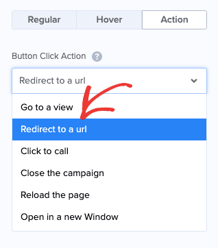 Button Click Action redirect to a URL min