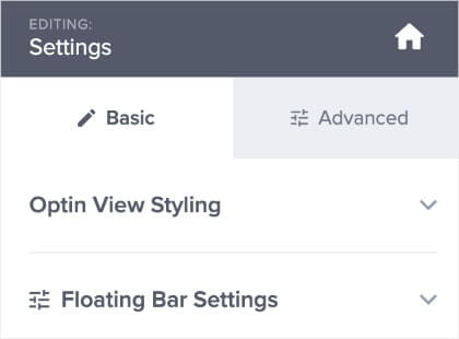 website floating bar