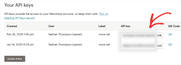 API Key in MailChimp