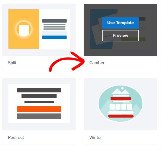 Choose Camber Template OptinMonster