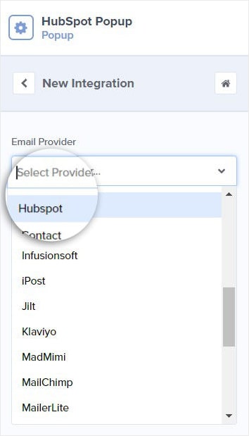 Choose HubSpot DropDown