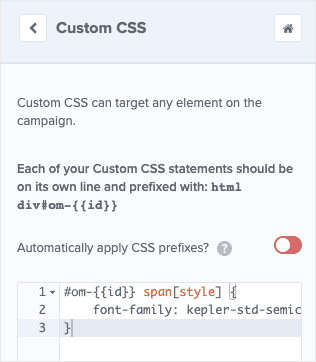 Custom CSS fieldbox OptinMonster min