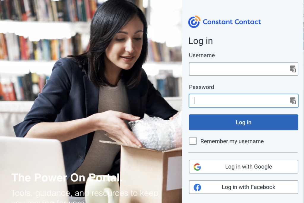 Login to Constant Contact