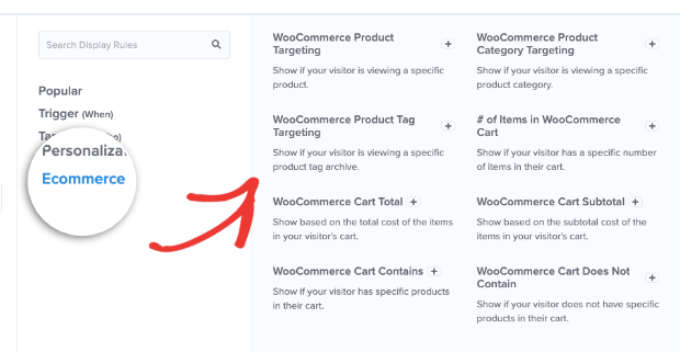 woocommerce display rules