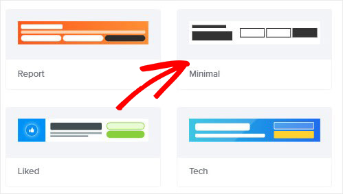 Choose Minimal floating bar template_